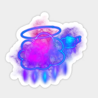 Blue Clouds and Thunder Lights Sticker